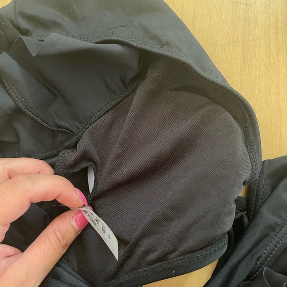 SHEIN | NWOT | Black Ruffled Shoulder Cut Out Once Piece Swim Suit - Picture 6 of 8